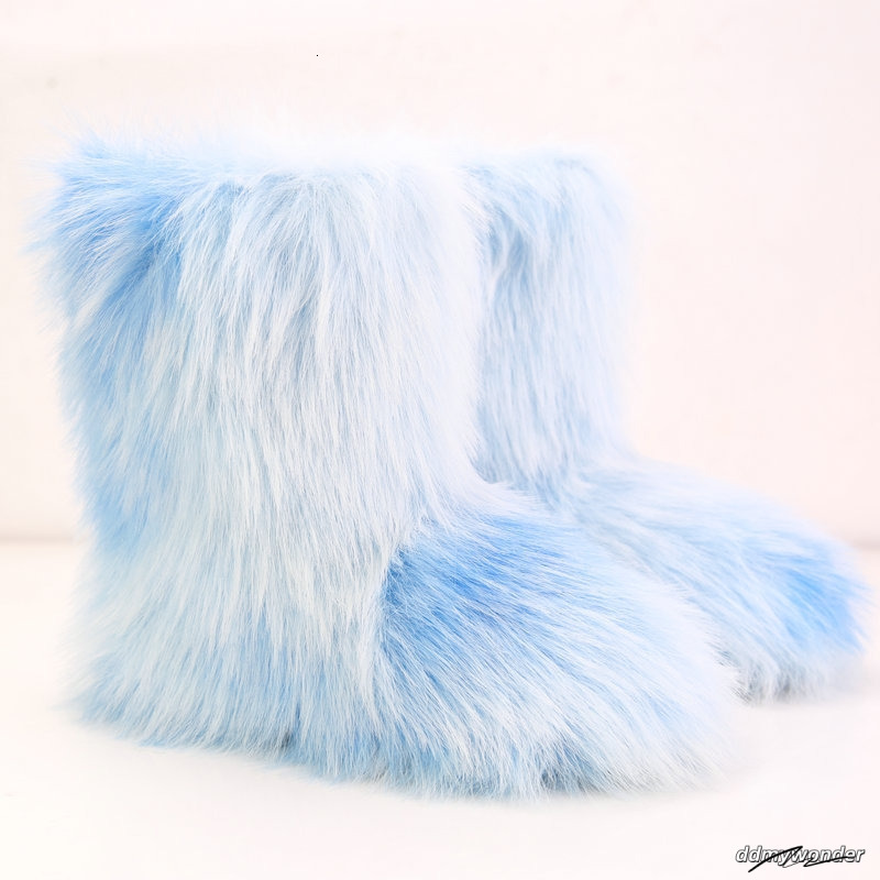 Women Boots Platform Shoes Winter Booties Pink Yellow Green Girl Women Snow Boot Ankle High Fur Snow Shoes ddmywonder ddmywonder ddmywonder ddmywonder