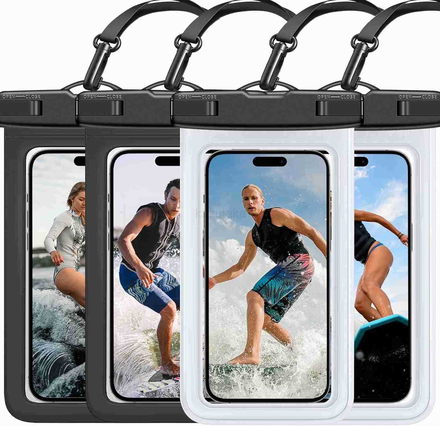 Waterproof Phone Pouch IP68 Floating Waterproof Phone Case Dry Bag Beach Cruise Essentials with Adjustable Lanyard for iPhone 16 Pro Max 15 Pro S24 S2