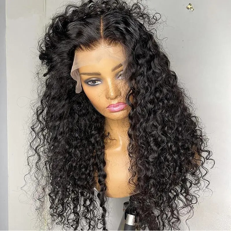 30 40 Inch Water Wave Curly Human Hair Wigs 13x4 13x6 HD Loose Deep Wave Lace Frontal Wig Glueless Human Hair Wigs Brazilian Ready Go For Women