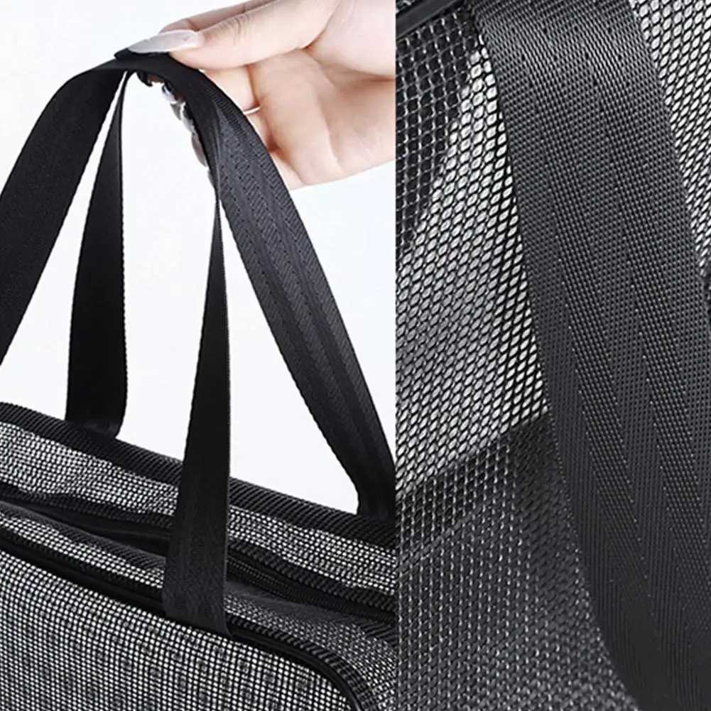 Mesh Shower Storage cosmetic bag Portable Large Capacity Tote Bag men Fitness bath storage bag Toiletry OrganizerXJ250910