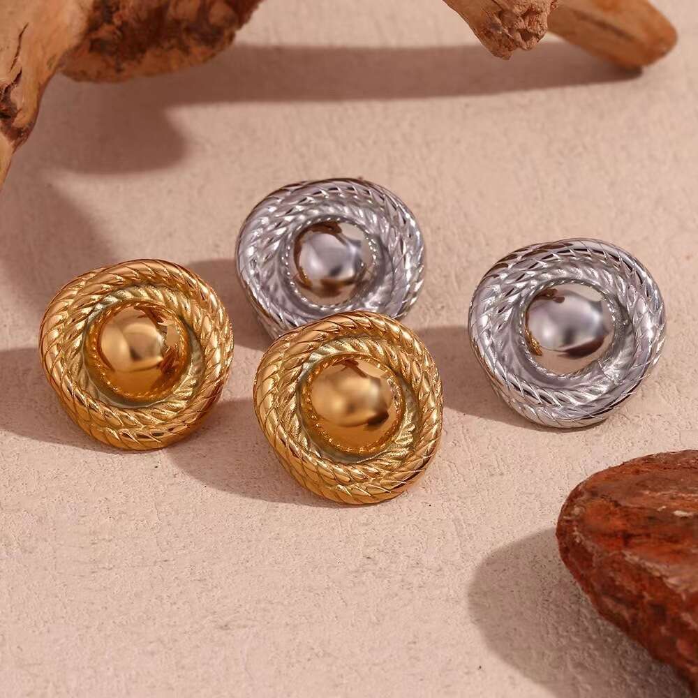 Gold-Plated Copper Hot-Selling Fashion Metal Style Geometric Irregular Earrings Unique Niche Ear Jewelry