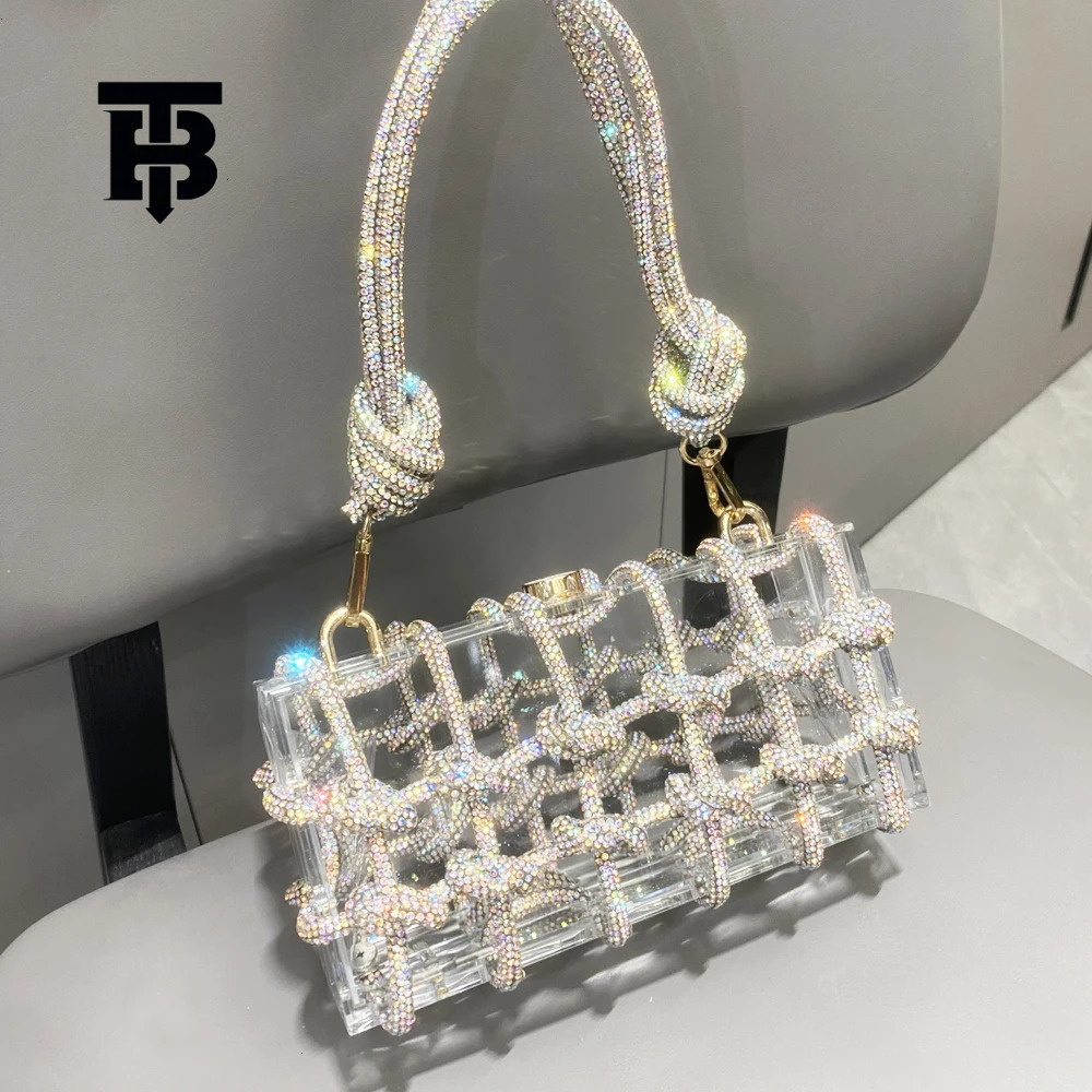 TB BHULAMTE sier crystal handcrafted evening bags women's wallets and handbags luxurious and fashionable banquet designer bags simple and versati