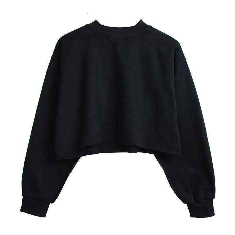 Super Soft Material Pure Cotton Hoodie Sweet Long Sleeve Round Neck Women sweatshirts