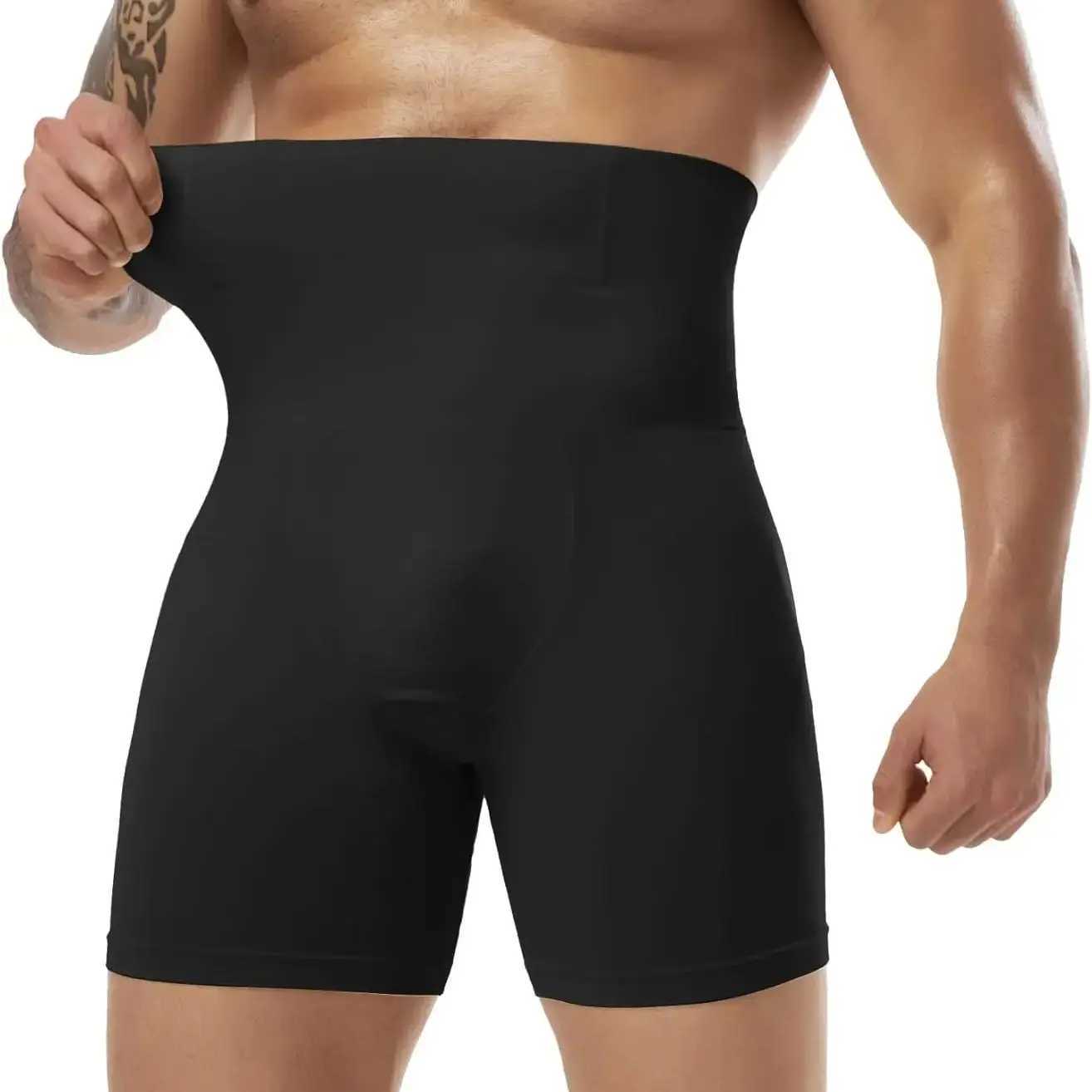 High Waisted Mens Shapewear Tummy Control Shorts Slimming Body Shaper Compression Boxers Briefs 3D pouch with Steel Bone New W250910