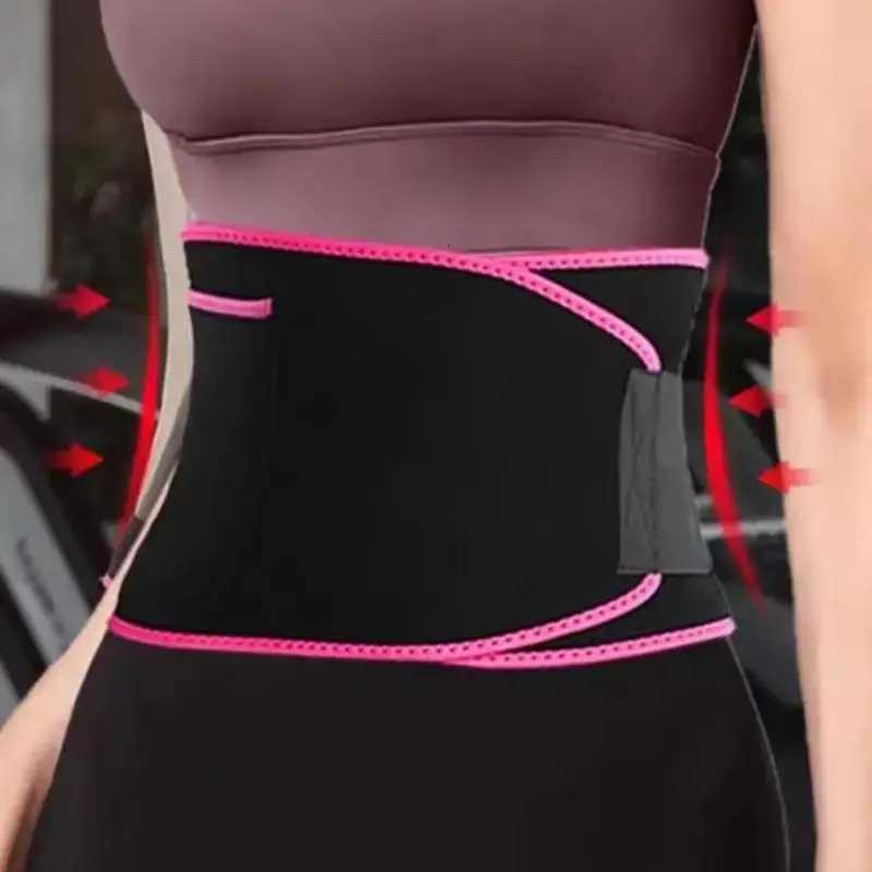 Sweat Fitness Belt With Pockets For Womens Sports Running Fat Burning Slimming Plastic Waist Body Shaping Protective Belt W250910