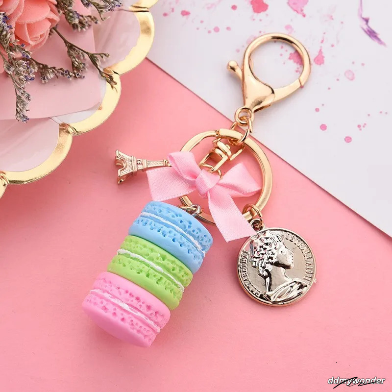 Lovely Aron Eiffel Tower Keychain Bowknot Car Keyring Bag Purse Pendant Food Cake Aroon Key Chain 250522 ddmywonder ddmywonder ddmywonder ddmywonder