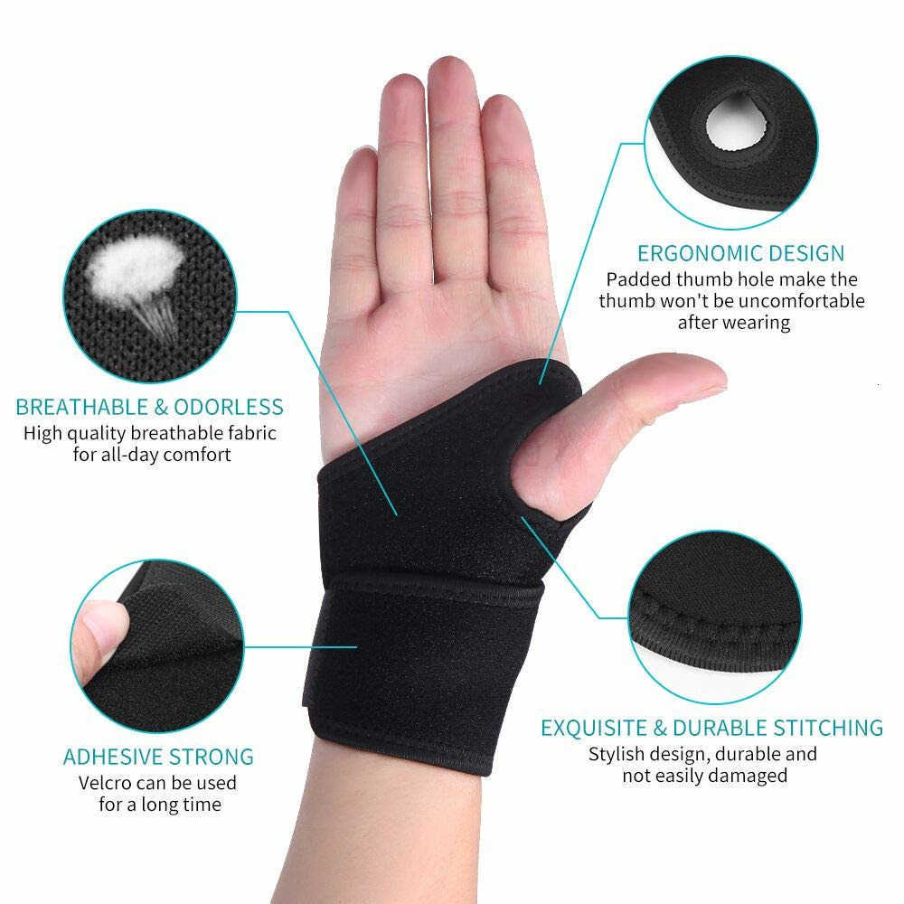 Wrist Brace Adjustable and Comfortable Wrist Support Brace for Tendinitis and Arthritis Wrist Compression Wrap for Pain Relief Fit for Both Left and R