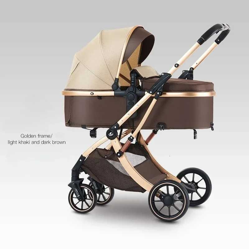Portable Baby Stroller 2 in 1 High View Baby Stroller Twoway Sleeping Basket Foldable Four Wheel Baby Strollers W250910