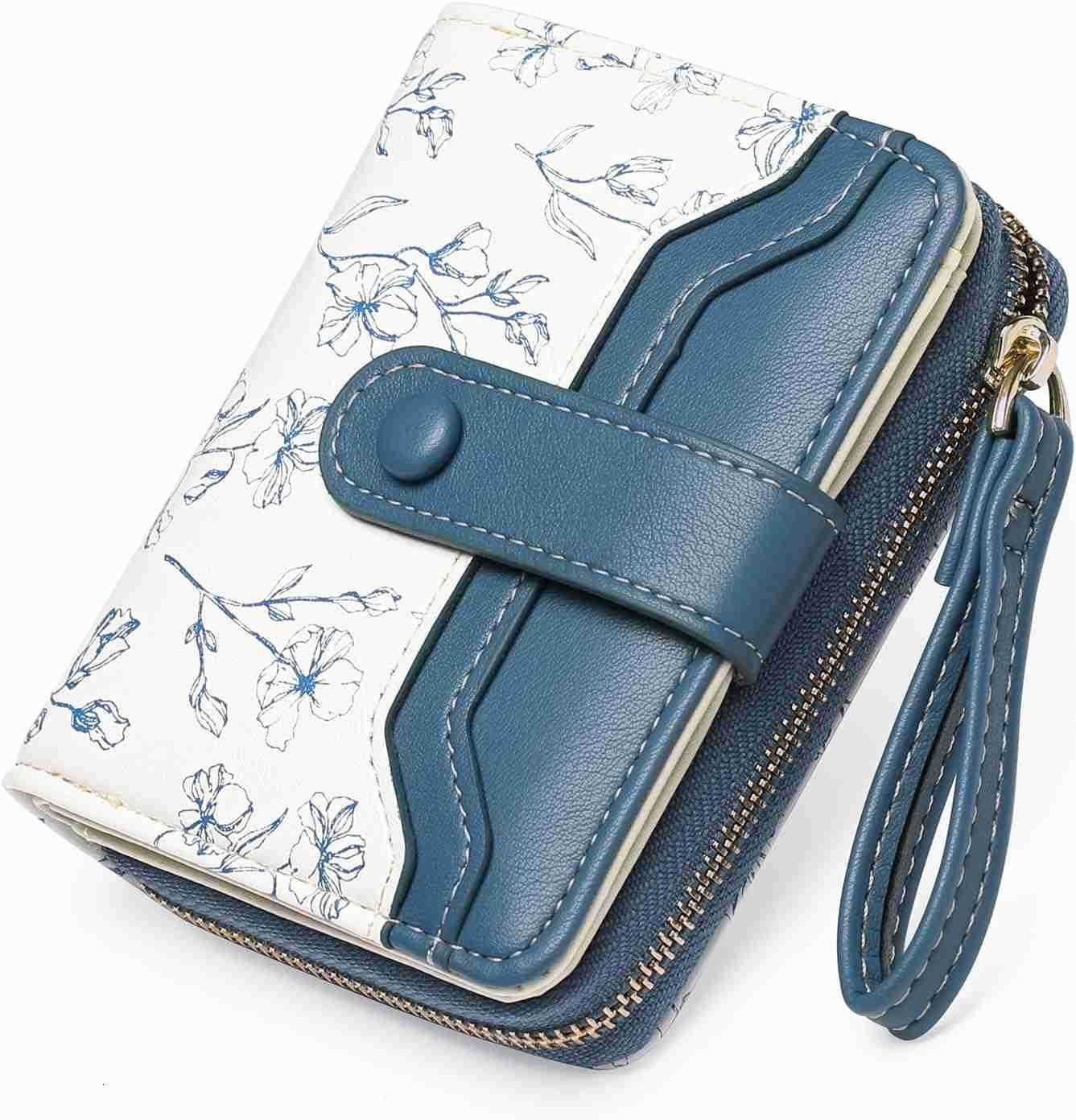 Small Wallet for Women Leather RFID Blocking Bifold Zipper Pocket CARD Holder Purse Wallets with ID WindowZ250910