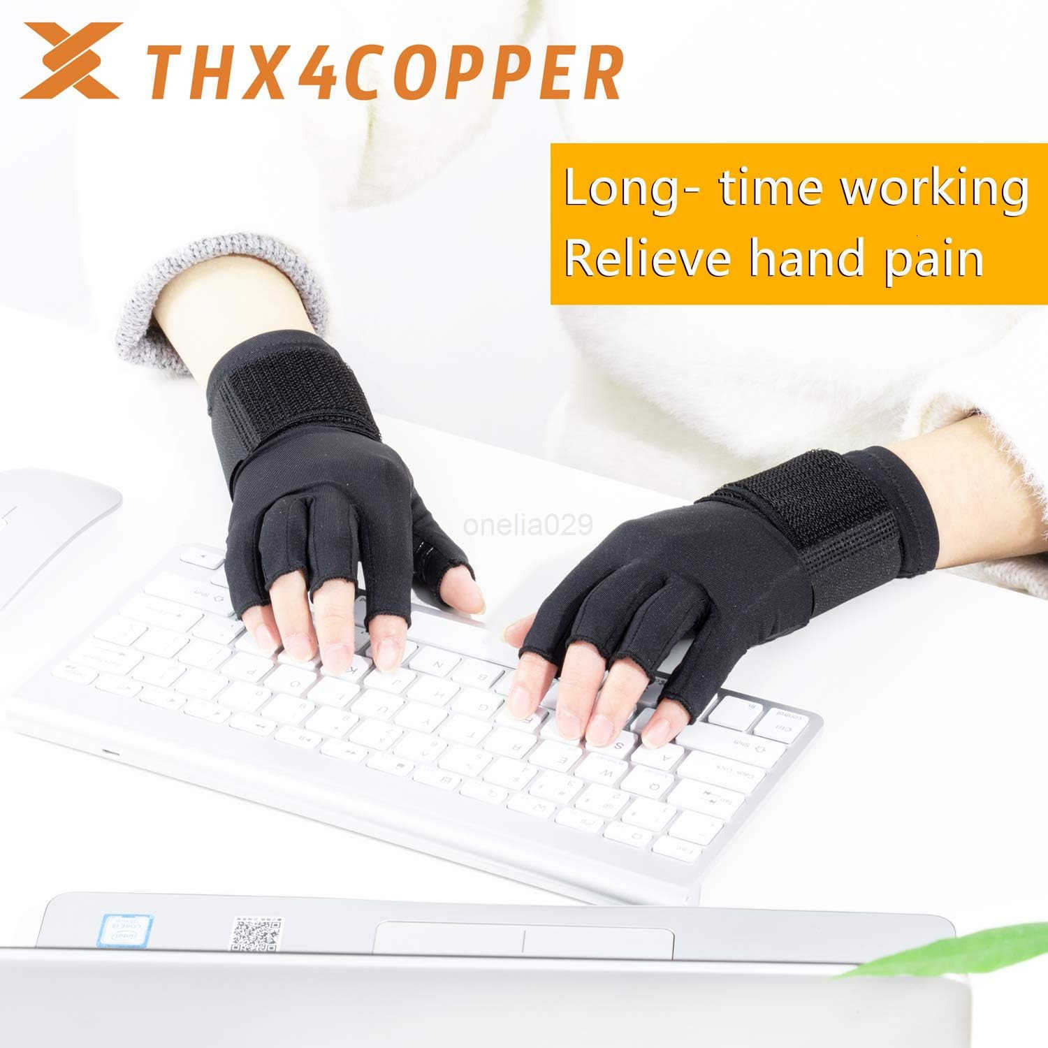 Compression Arthritis Gloves with StrapCarpal TunnelTypingSupport W250910