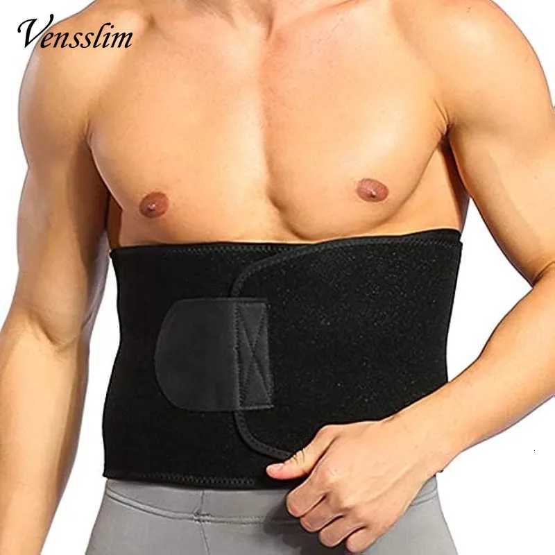 Vensslim Sports Waist Trimmer Sweat Body Shaper Belt Workout Slimming Belly Band for Men Gym Exercise Burn Fat Corset W250910