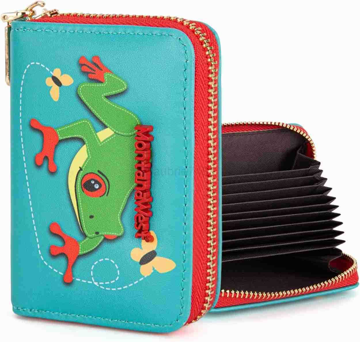 West Rfid Card Holder For Women Compact CARD Case Small Card Wallet with Zipper For Female Ladies Lightweight Easy to CarryZ250910