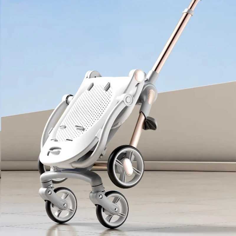 Baby Stroller Can Sit and Lie Down Foldable Lightweight Travel Twoway High Landscape Six Shock Absorption Comfortable Seat W250910