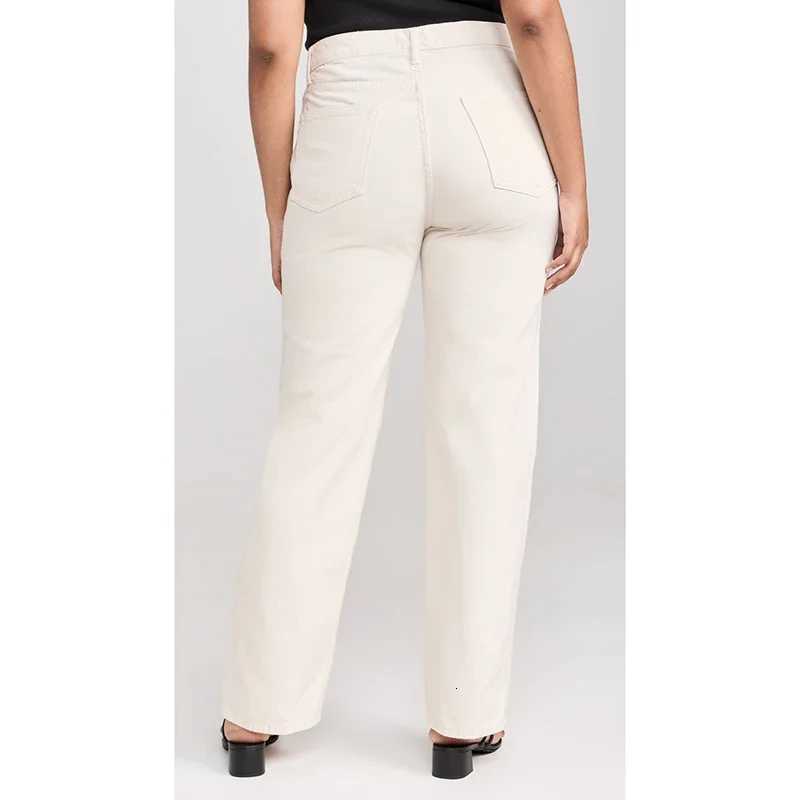 Trendy Fashion Lady Comfortable High Waisted Jeans s Thin Stretch Denim Pants Female Solid Color Straight Leg Cheap Trousers Z250910