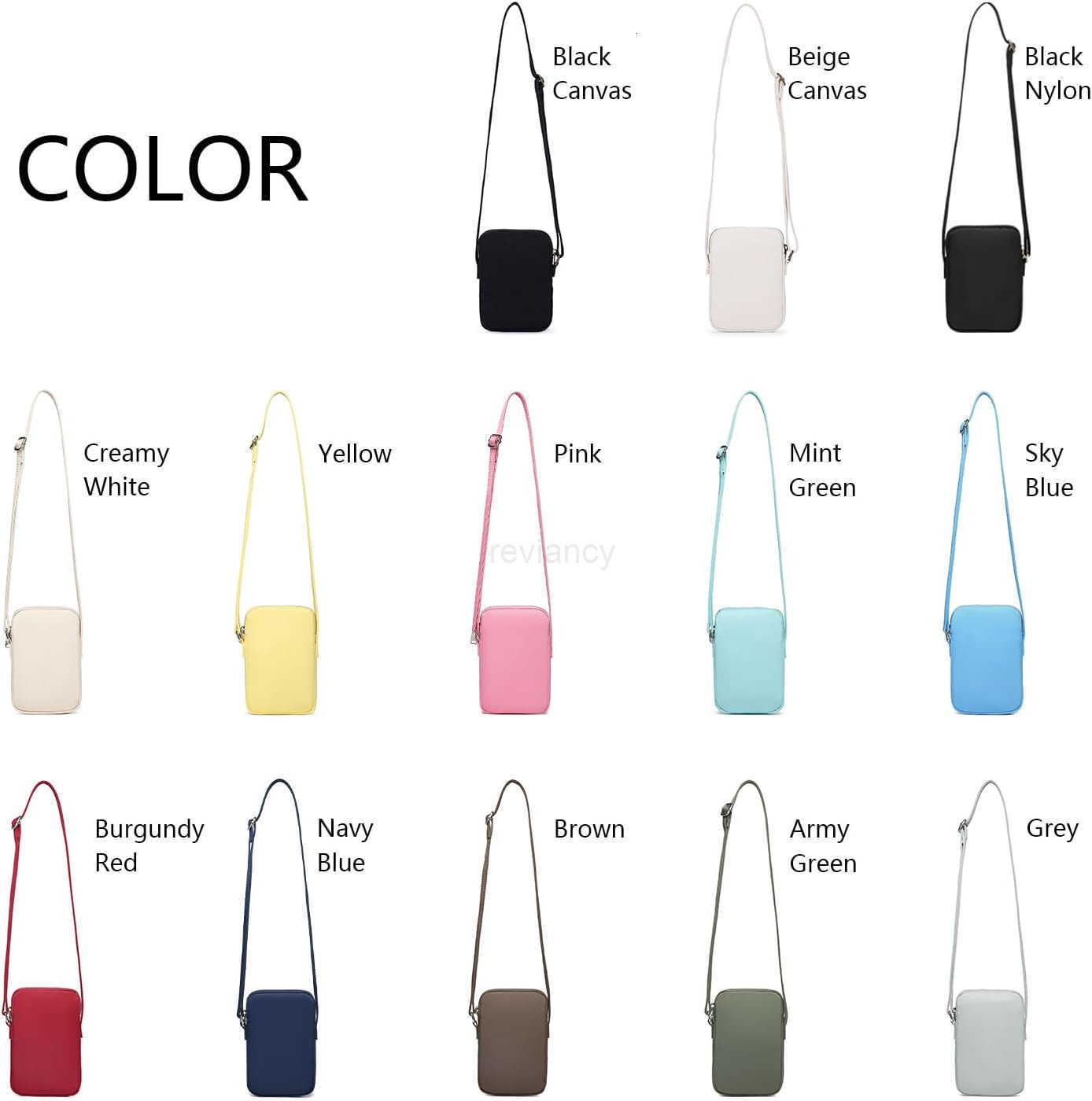 Small Crossbody Purse Zipper Cell Phone Bag Mini Shoulder Purse Wallet Smart Phone Wallet with SoltsW250909