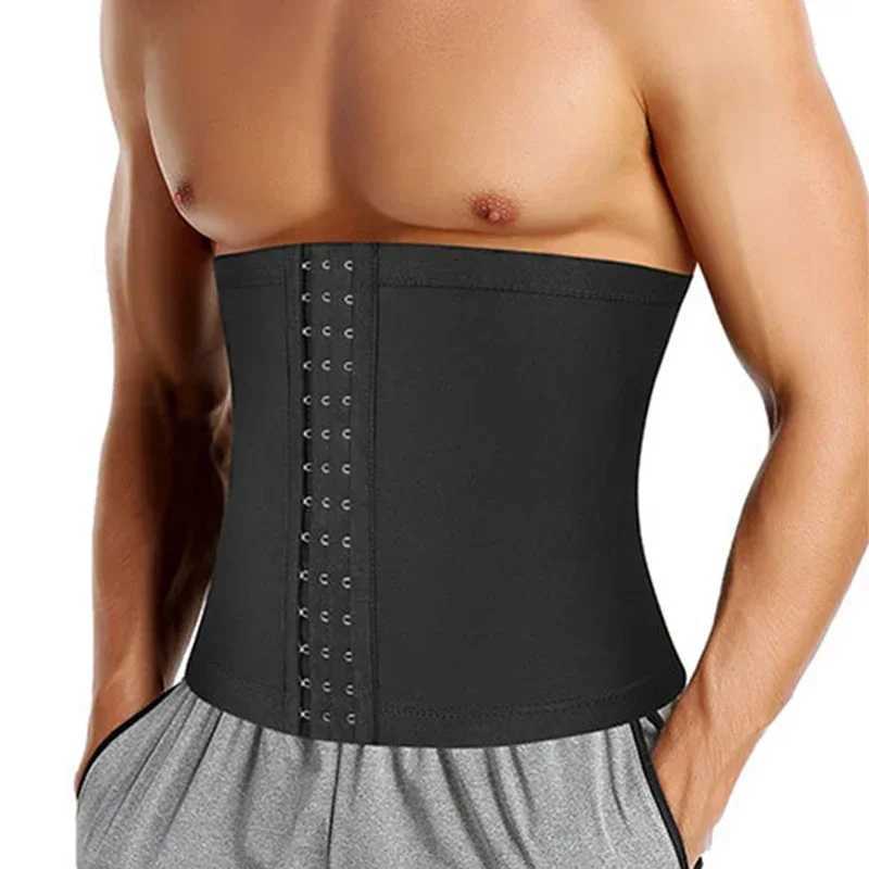 Men Waist Control Girdle Shapewear Corset Sweat Tummy Workout Sauna Thermo Abdomen Fat Men Gym Slimming Burning Belt W250910