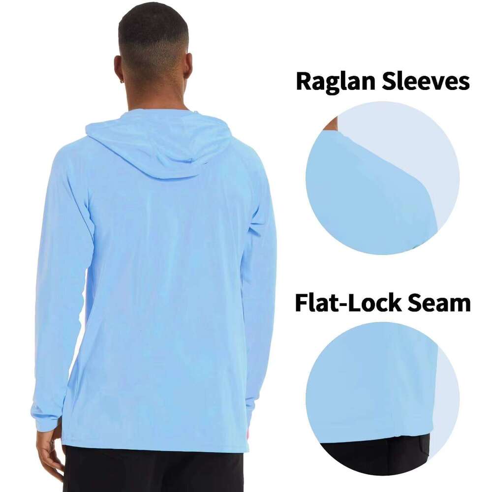 Summer Sun Protection Clothing UPF 50 + Surfing Outdoor Manufacturer Men's Long Sleeve Quick Dry Hoodie