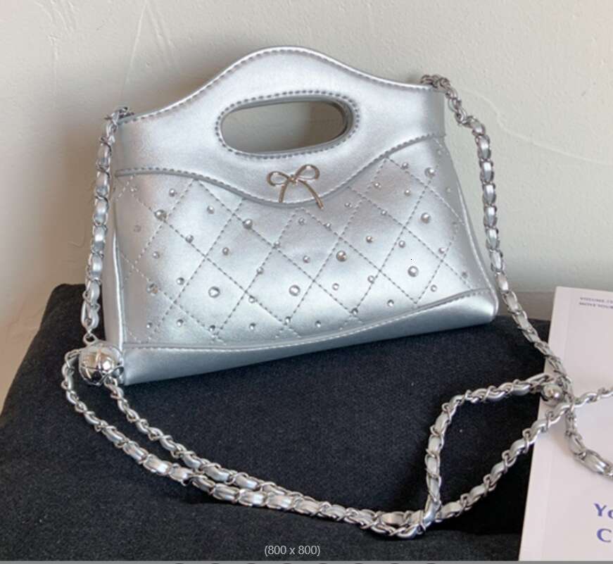 Hot Selling Rhombus Chain Women's New Summer Niche Design Dia-Encrusted Messenger Popular Portable Bucket Bag Designer Bags