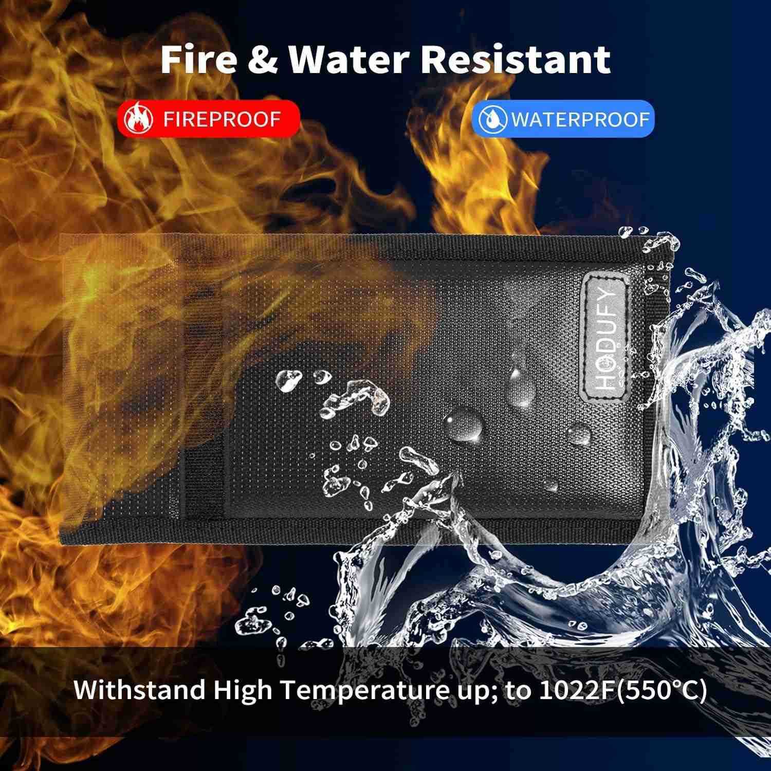 Bags for Key Fob 2 Pack 77 x 47 Inches Faraday Cage Protector Fireproof Waterproof Cell Phone Signal Jammer Signal Blocking Bag AntiTheft PouchW250910