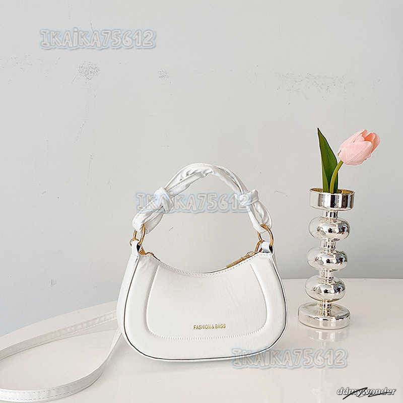 Trendy Fashion Versatile Popular Solid Color Knotted Handbag 2023 Autumn Winter New Style Crossbody Bag For Women H250806