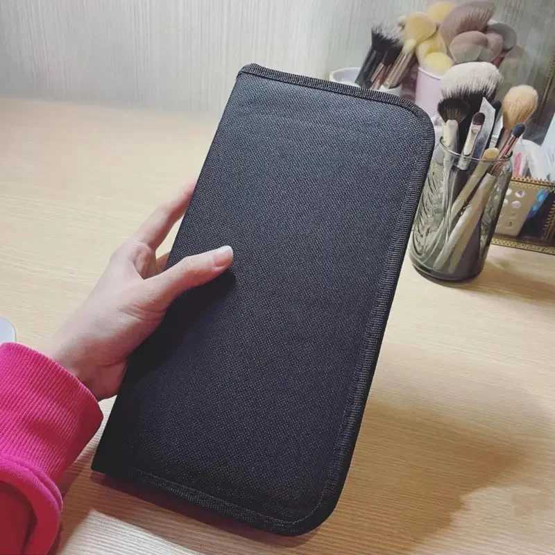 15 Slots Folding Cosmetic Brush Case with Zipper Women Cosmetic Brushes Storage Bag Female Travel Makeup Tools Holder OrganizerXJ250910