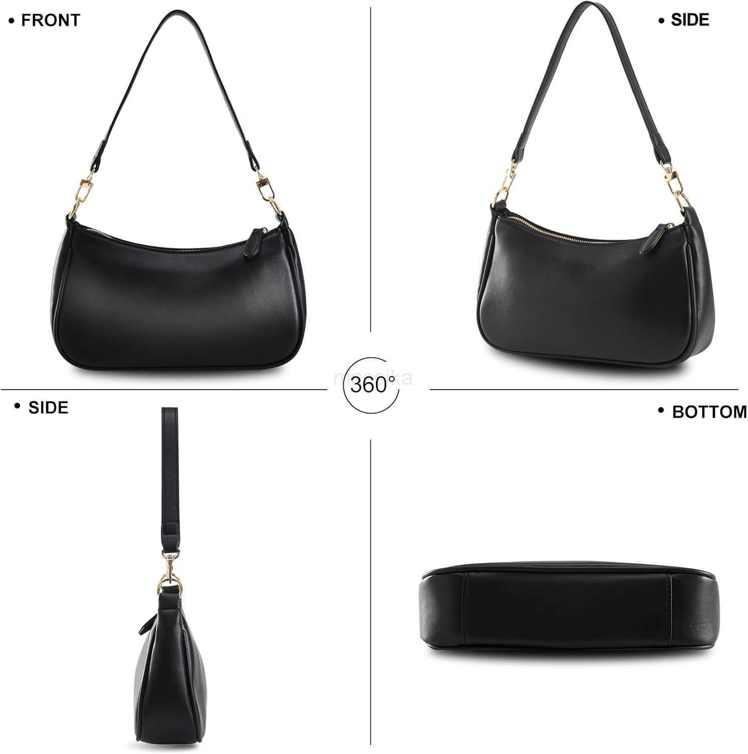 Small Cresent Shoulder Bags Crossbody Purses for Women Vegan Leather Handbag Clutch Hobo Purse M250910