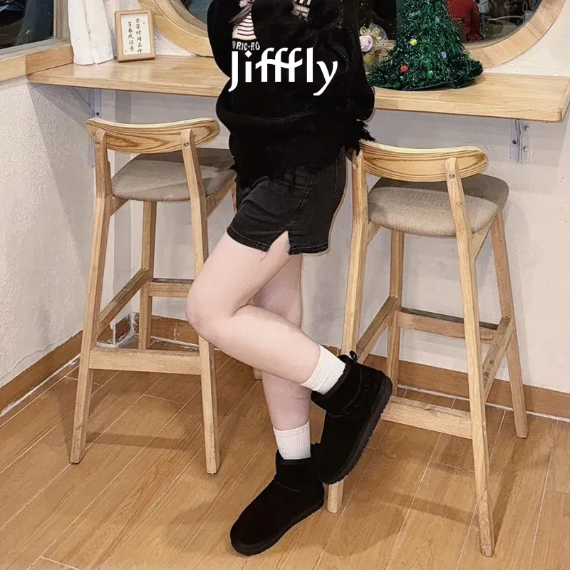 Jifffly Fashion boots Women's Cotton Shoes for Autumn and Winter Thickened Snow Boots with Thick Bottom