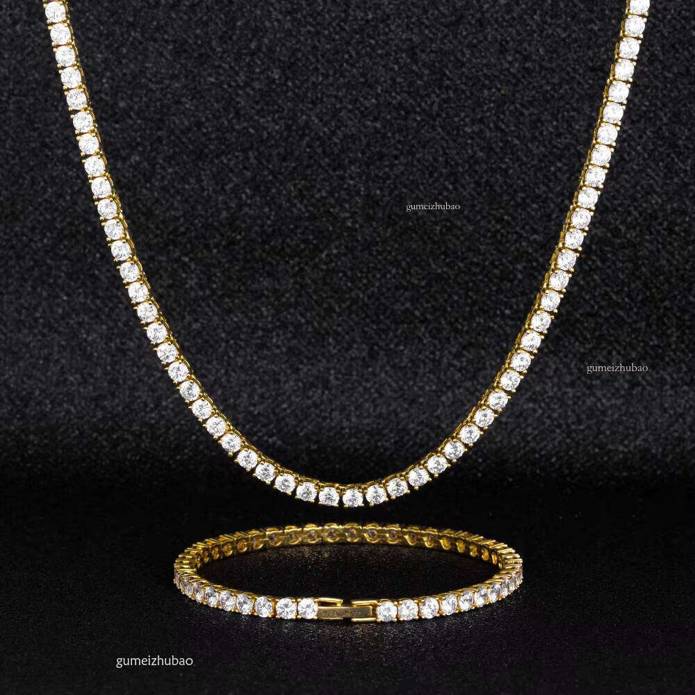 for Men Women, Gold Sier Stars, Long Chain Statement Necklace, Tennis in Steel and Sier, Necklace Set