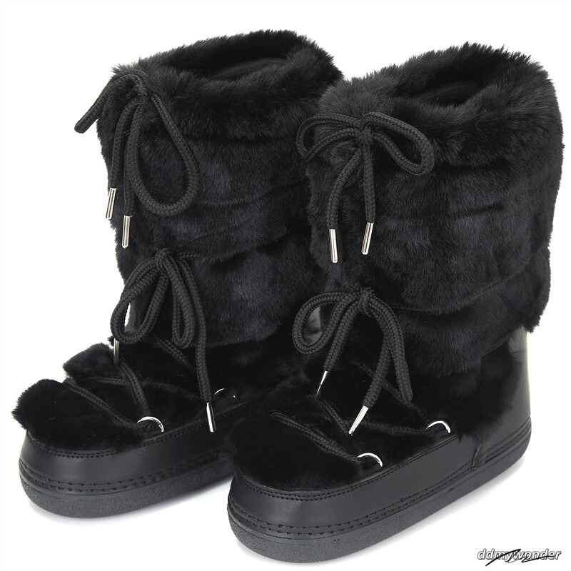 2024 Winter Snow Women Ski Fluffy Furry Fur Female Rivets Warm Waterproof Platform Black Cotton Boots ddmywonder ddmywonder ddmywonder ddmywonder