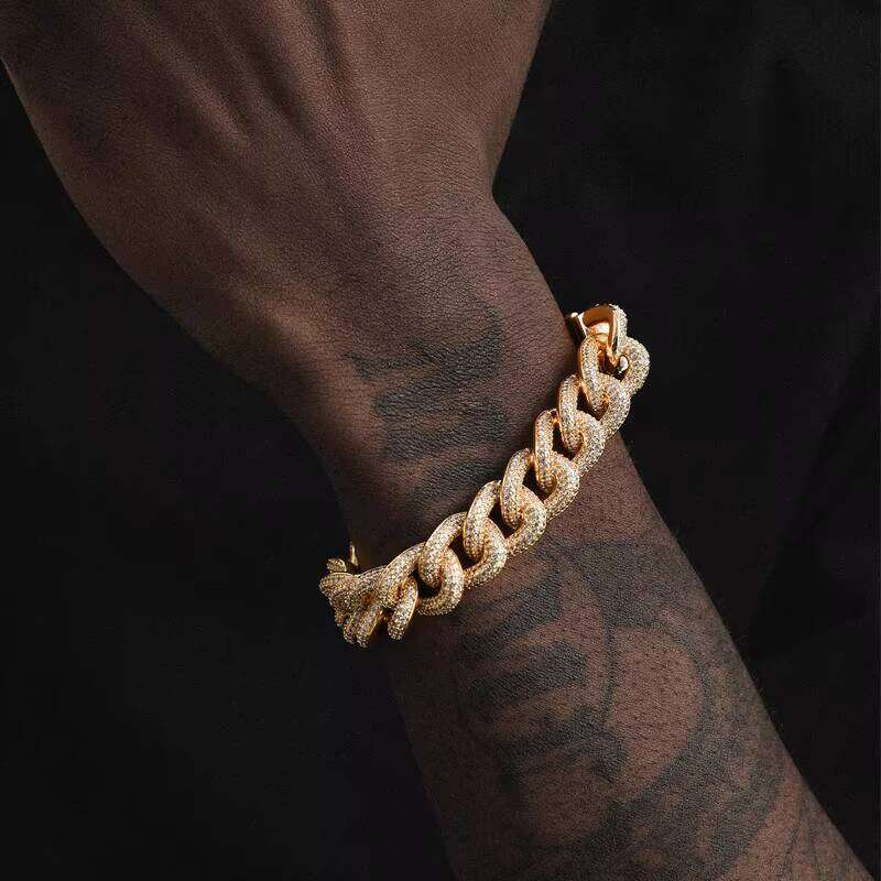 Hot Selling Hip Hop Jewelry Sier Cuban GRA VVS Third Party Certified Iced Out Moissanite Bracelet