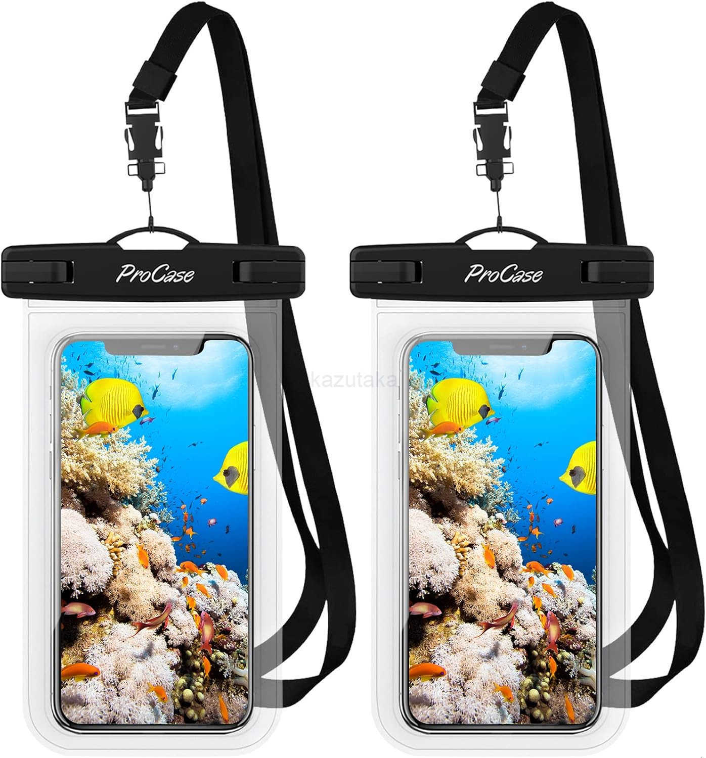 2 Pack Waterproof Phone Pouch Case 7 Universal Underwater Cellphone Dry Bag for iPhone 16 15 14 13 Pro Plus Max 12 11 S24 S23 S22 Ultra Pixel Clear Z2