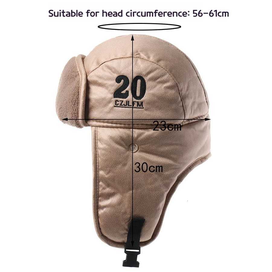 SupSin Men Winter Bomber Hat With Goggles Outdoor Motorcycle Windproof Warm Faux Fur Pilot Earfl Hat Leather Thermal UshankaXJ250910