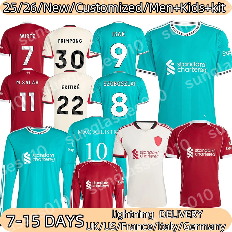 New Season liverpoollses jersey Ekitike MAC ALLISTER FRIMPONG VIRGIL soccer jerseys SZOBOSZLAI GAKPO ISAK A.BECKER 2026 football shirt Mens Kids Kit sock Full sets