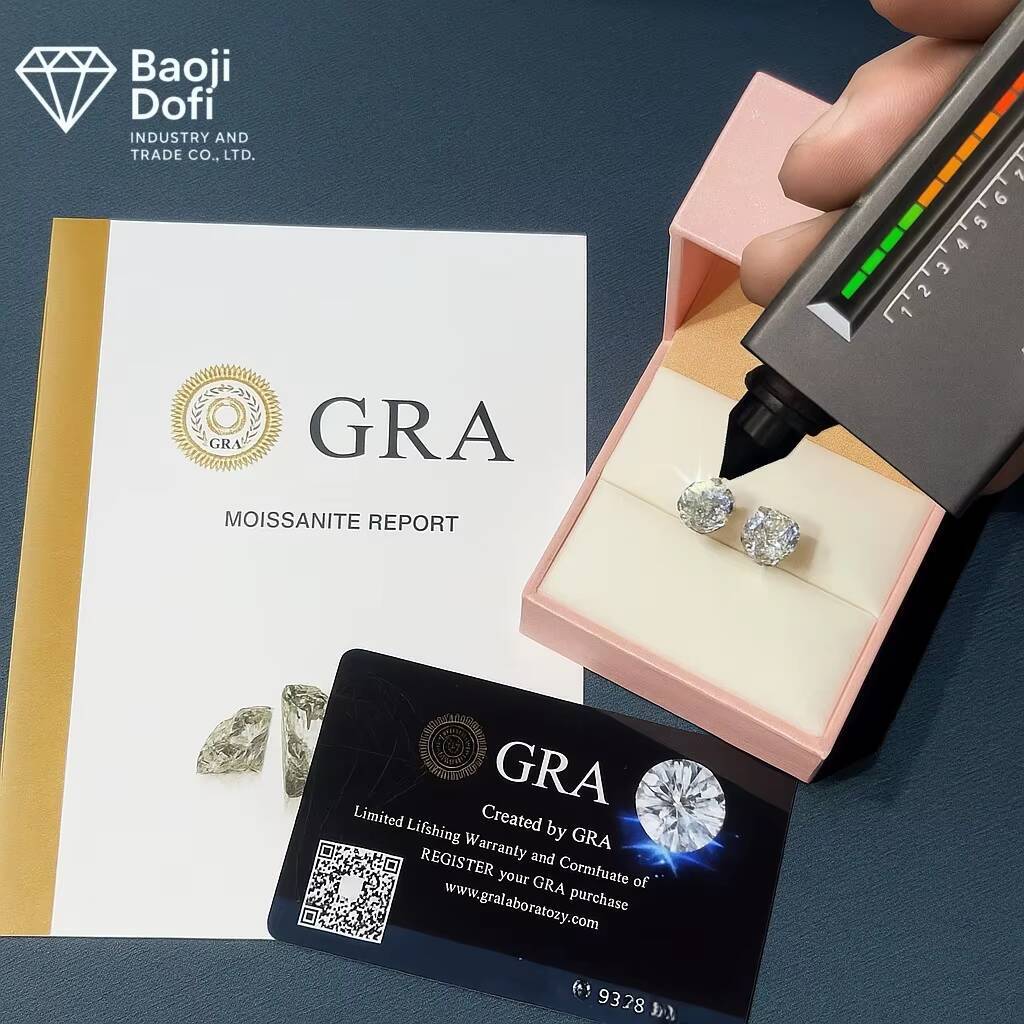 Classic Mossanite Diamond Ear Stud 38mm 1ct 2ct 14K Gold Plated 925 Sterling Silver VVS GRA Moissanite Earring for Women Men
