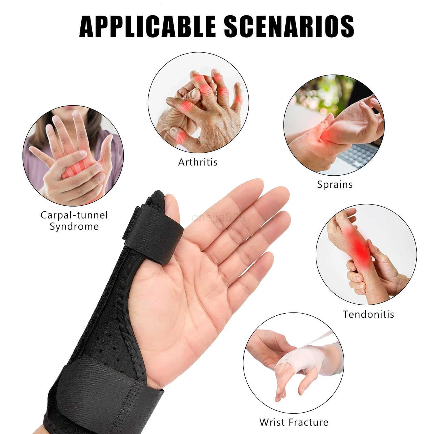 2 Pack Thumb BraceThumb Spica Splint Reversible Thumb Wrist Stabilizer splint Adjustable Breathable Wrist SplintHand Brace for Right and Left Hand Pai