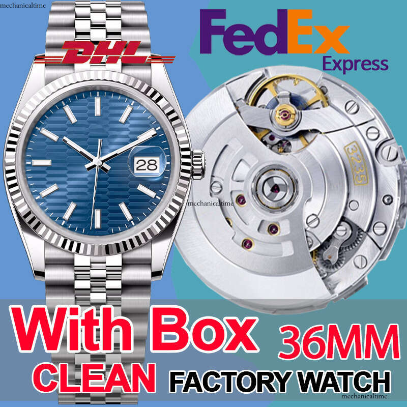 Mens Designer Automatic Mechanical 36MM Sapphire Luminous Date Clean Factory 3235 Movement Top Quality Watch for Men