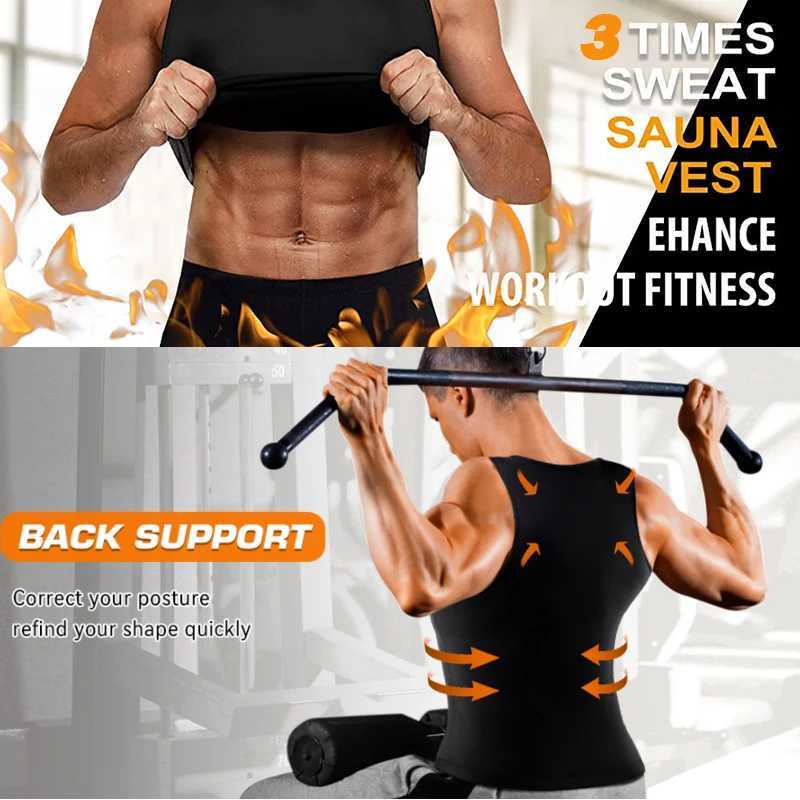 Neoprene Men Body Shaper Waist Sauna Suit Sweat Vest Slimming Underwear Weight Loss Shirt Fat Burner Workout Tank Corset W250910
