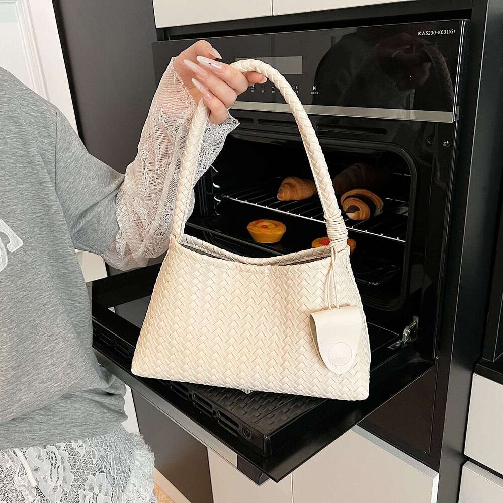 Niche Handwoven Underarm Fashion Casual Handheld Mother-Daughter Large Capacity Shoulder Bag for Women