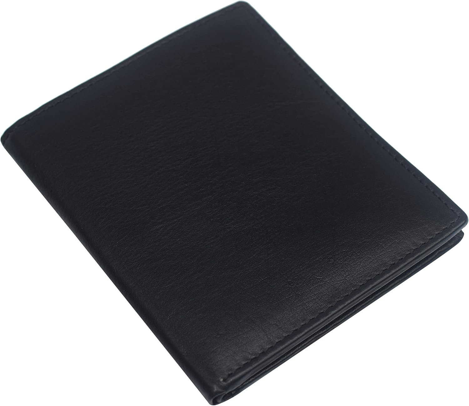 New Premium Lambskin Leather Bifold Hipster CARD Wallet BlackZ250910
