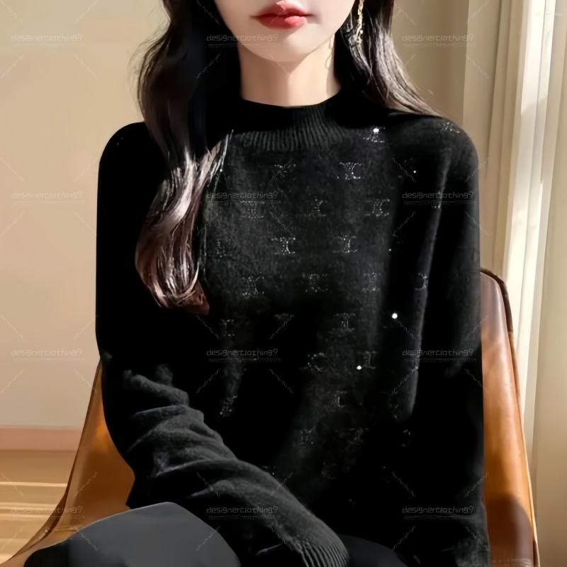 Womens Sweaters designer Winter Soft Basic Women Pullover Cotton Fashion Knitted Jumper Embroidery Collar Knit Sweater Fashion Streetwear