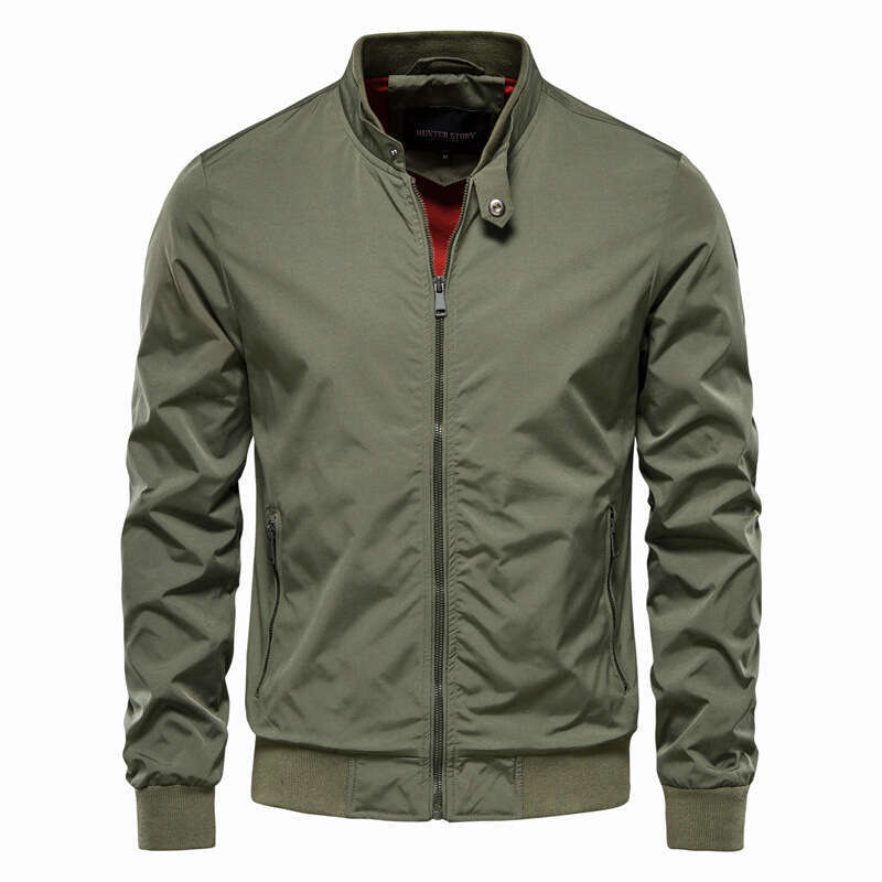 Autumn Standing Collar New Jacket Casual Korean Edition Fashion Slim American Men's Top Coat