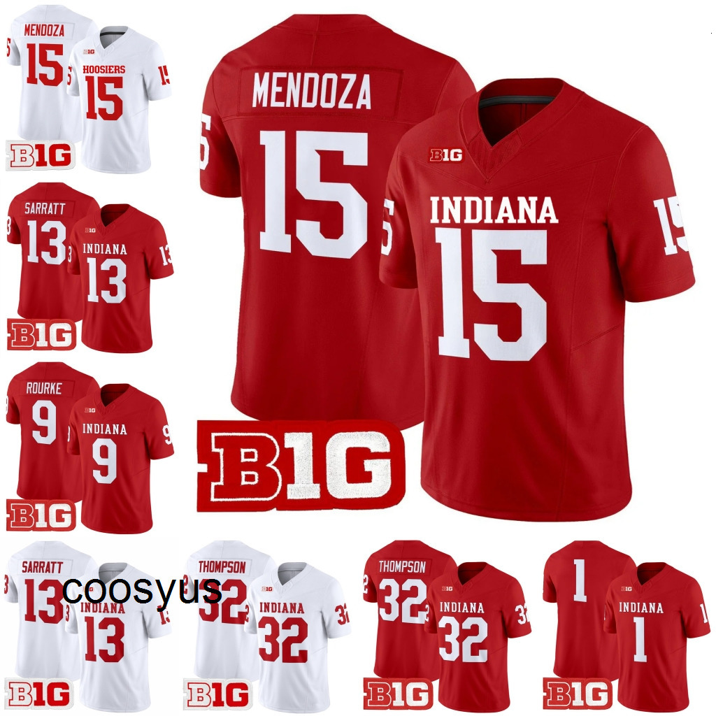 Indiana Hoosiers Football Jersey Fernando Mendoza Omar Cooper Jr Elijah Sarratt Aiden Fisher Mikail Kamara DAngelo Ponds Roman Hemby Anthony Thompson