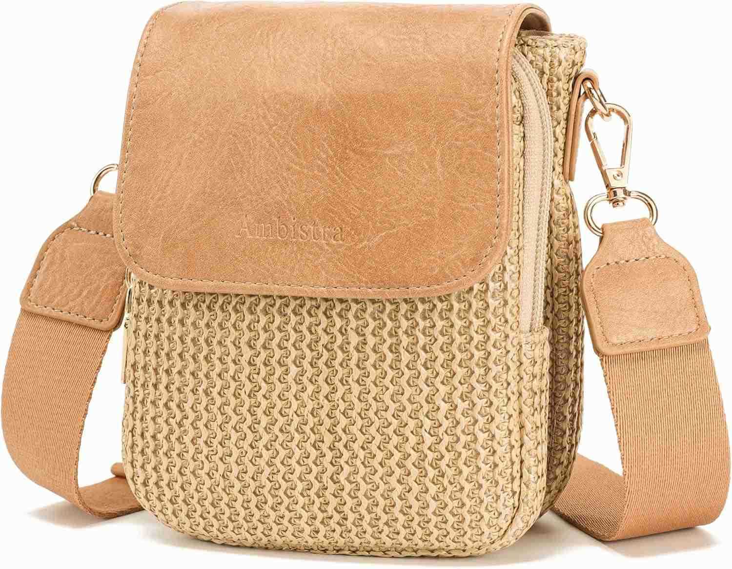 Blocking Summer Straw Purses for Women 2025 Small Crossbody Bags Cell Phone Wallet Purse for Travel Beach Z250910