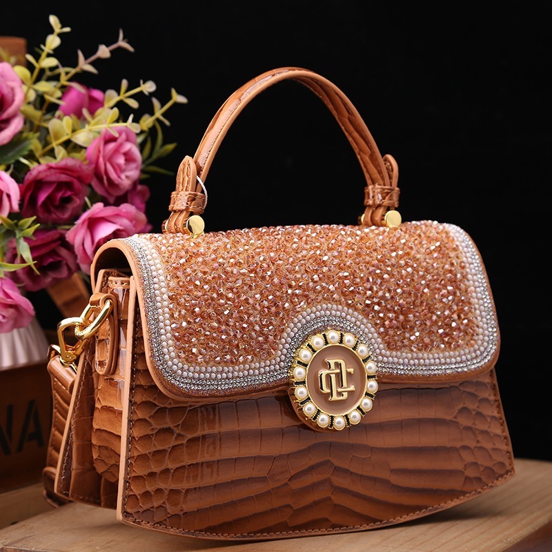 2025 Designer's New Diamond Inlaid Handbag Shoulder Bag Fashion