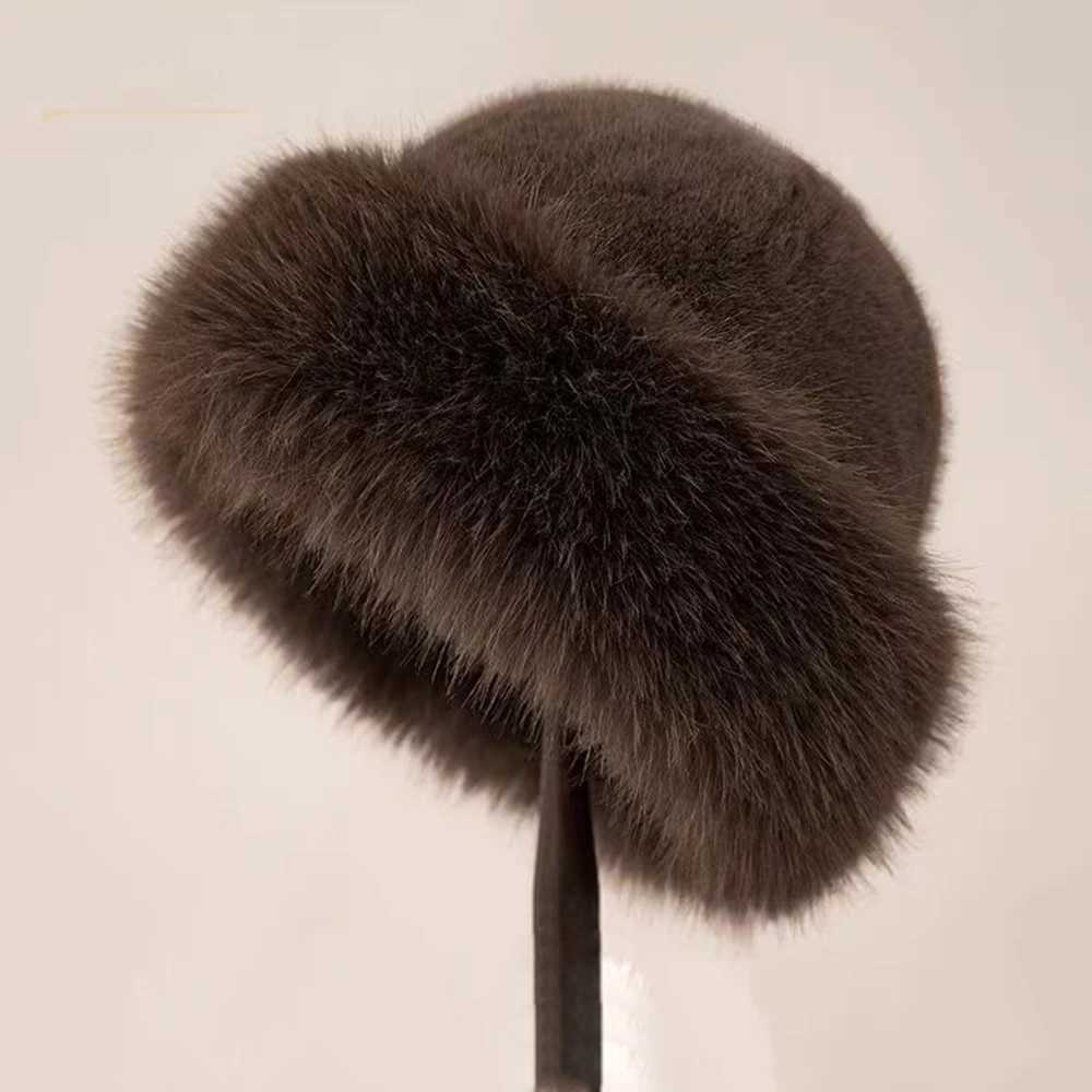 Korean Fashion Hat For Women Winter Thick Warm Imitation Fur Fisherman Hat Luxury Ladies Imitation Mink Fur Mongolia CXJ250910