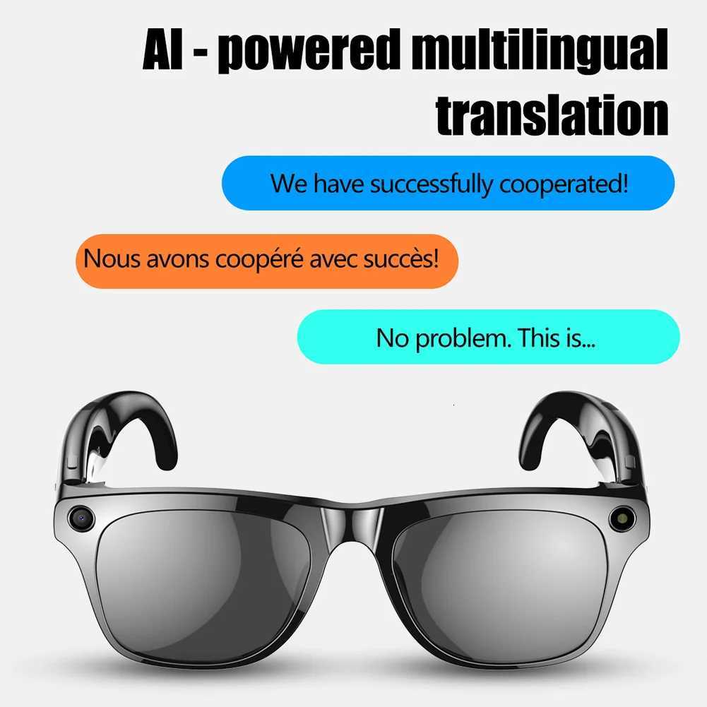 100MP HD Camera Glasses with Voice Assistant Control Chat GPT 260mAh Rechargeable BT Call Sunglasses T250910