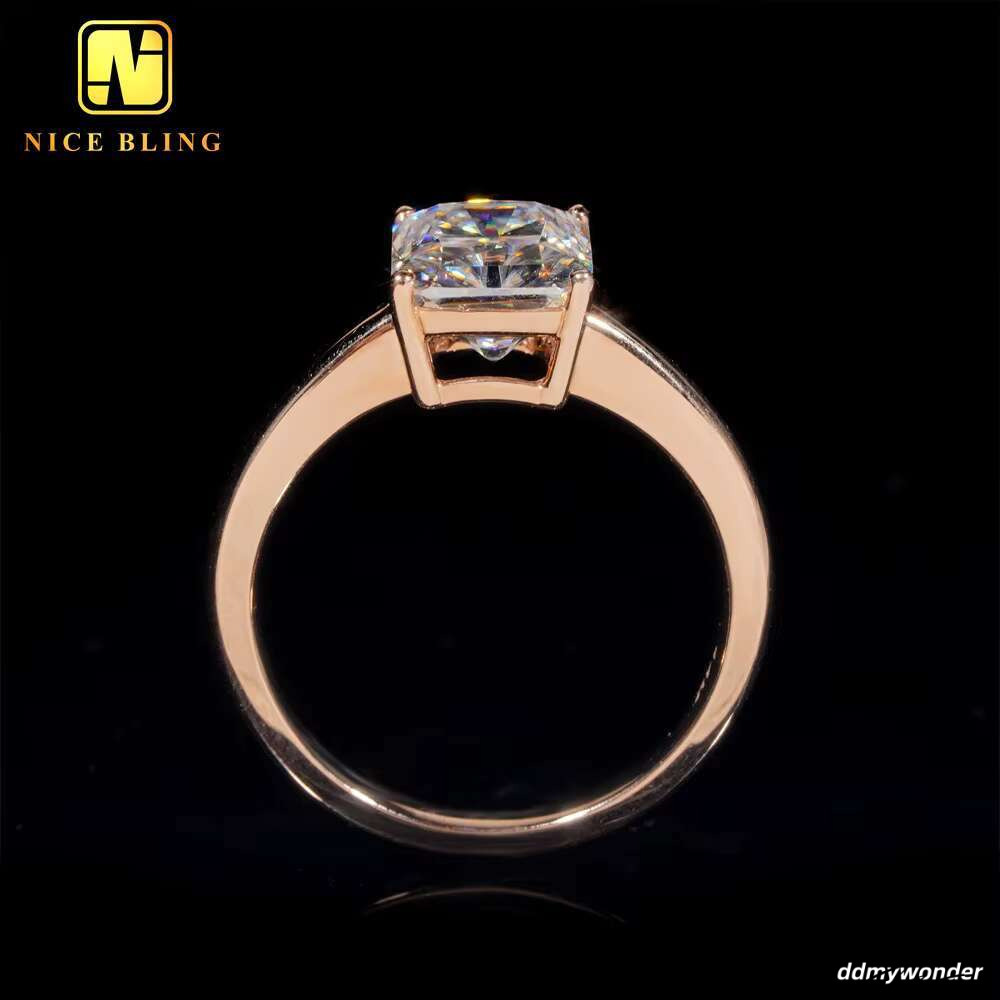 Radiant Cut Dia Engagement Rings: 14K Gold VVS Moissanite Wedding Ring For Women ddmywonder ddmywonder ddmywonder