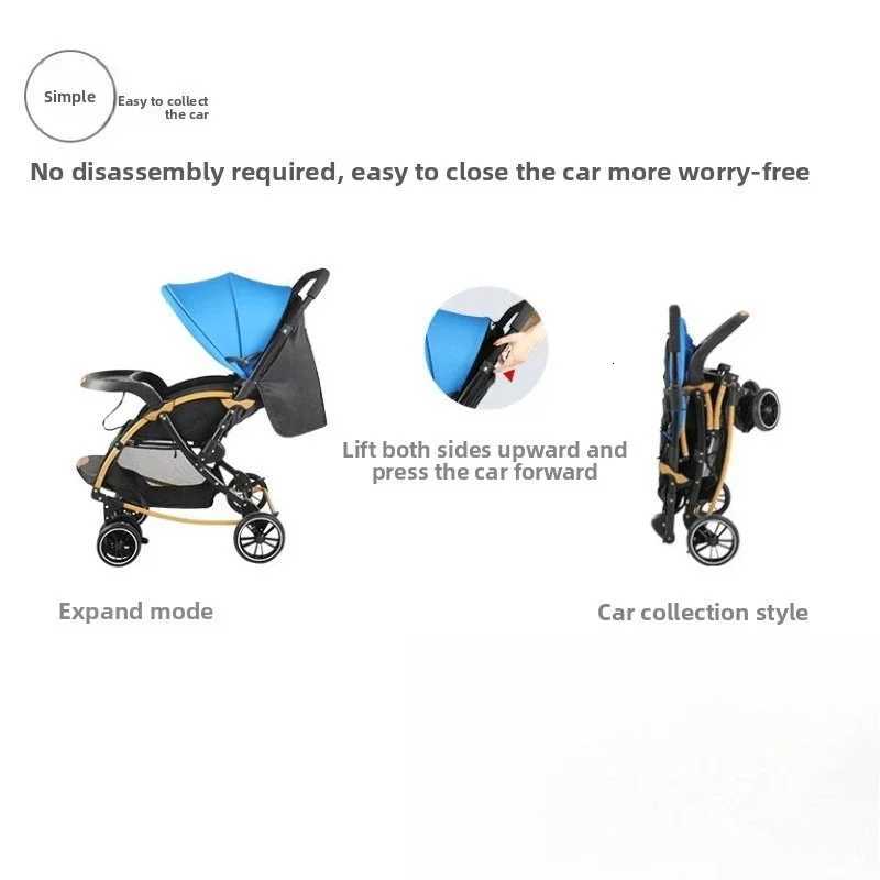 Highview Baby Stroller with Convertible Rocking Chair Can Sit or Lie Down Foldable and Twoway Shockabsorbing Stroller W250910