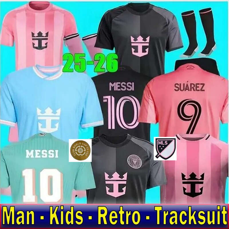 25 26 Inters MESSIS Soccer Jerseys Miamis SUAREZ Football Shirt 2025 2026 HIGUAIN TRAPP PELLEGRINI Martinez FC CARRANZA MORGAN PIREZ men kids Kit Fans Player