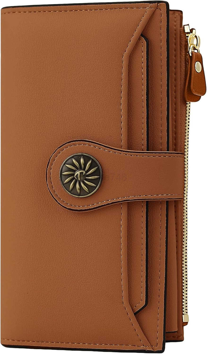 Travelambo Gifts for Mom Wallets Women RFID Large Capacity Luxury Waxed Leather Clutch Wallet Multi Card OrganizerZ250910